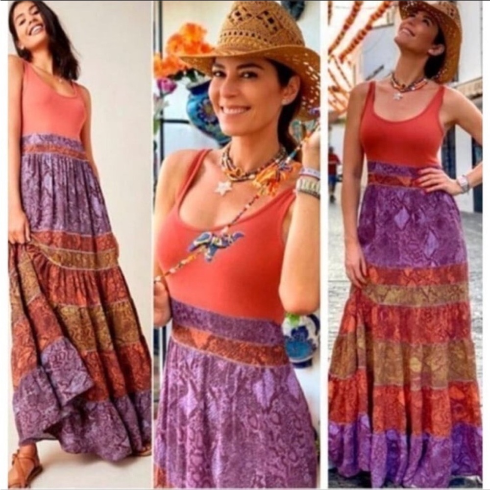 Anthropologie Multicolor Maxi Dress